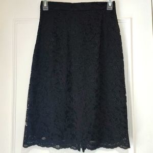 Black lace skirt
